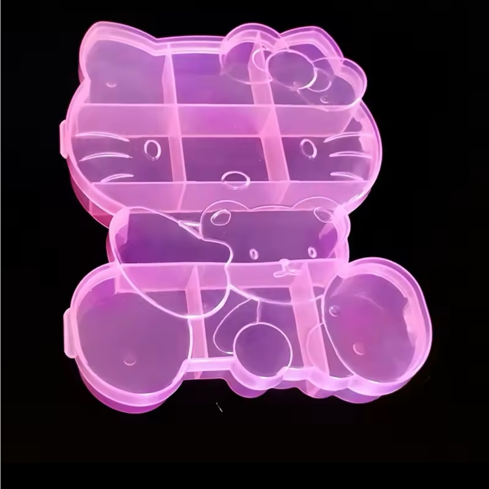 Hello Kitty Bead or Rhinestone or Jewelry Organizer Plastic Container Box Kawaii